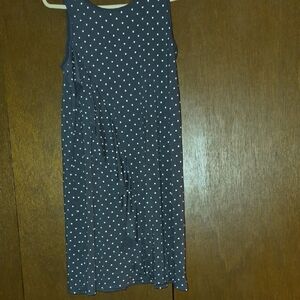 Navy Polka Dot Sleeveless Dress